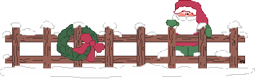 santa and fence and wreath