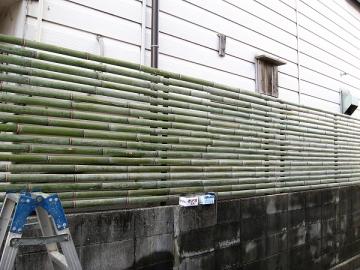 竹のフェンス