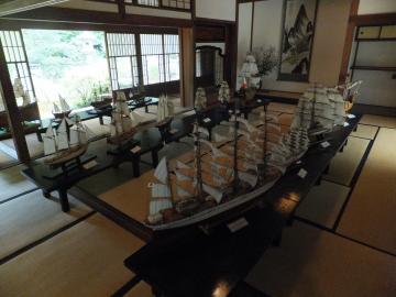 長府毛利邸　帆船模型