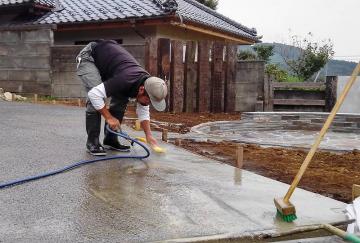 洗出し舗装・庭工事・茨城県外構・茨城県エクステリア