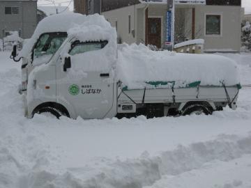 雪まみれ