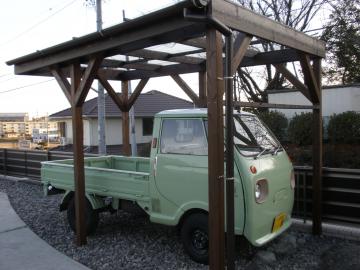 カーポート　木製