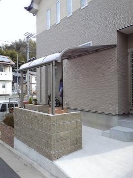 広島　エクステリア　ガーデン　テラス　駐輪場　