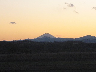 吹上富士、夕焼け