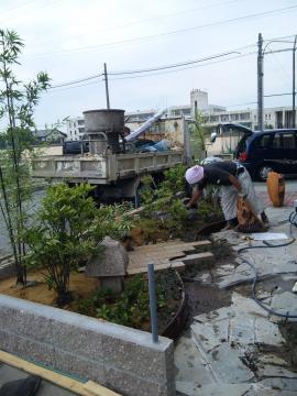 富山　坪庭工事