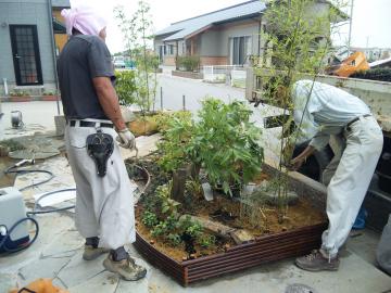 富山　坪庭工事