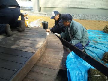 富山　ウッドデッキ　施工