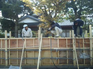 富山　塀工事