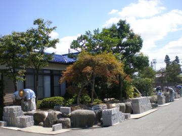 富山　エクステリア　ブロック塀