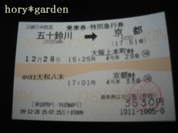 京都～伊勢市駅までは3520円です。（10円違うの♪）