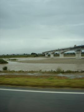 台風後の庄川