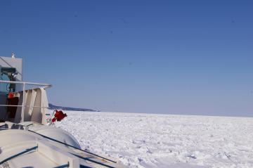 12砕氷船に乗って流氷を見る