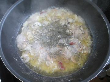 牡蠣の塩スープパスタ