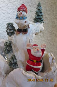 snowman and santa