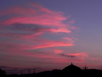 ピンク色の雲、「トワイライト足利」