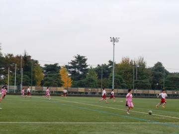 女子サッカーの試合