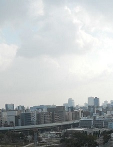 今日の大阪市内の空